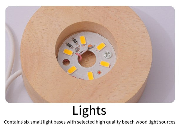 Luminous Crystal Ball Galaxy Night Light Decoration 3D Laser Carved - Saturn